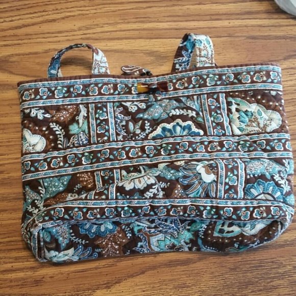 Vera Bradley Blue Brown Java Print Purse EUC - Picture 2 of 7